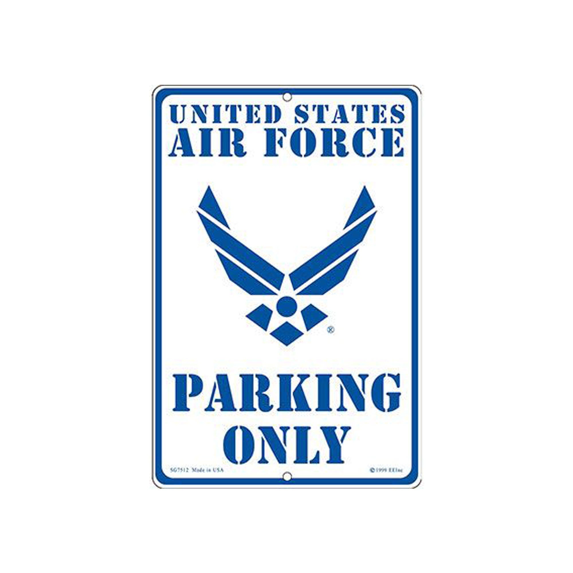 8&#39;&#39;x12&#39;&#39; U.S. Air Force Aluminum Parking Sign / Wall Decor, USAF Parking Only Sign, US Air Force Parking Sign for garage, driveway, parking