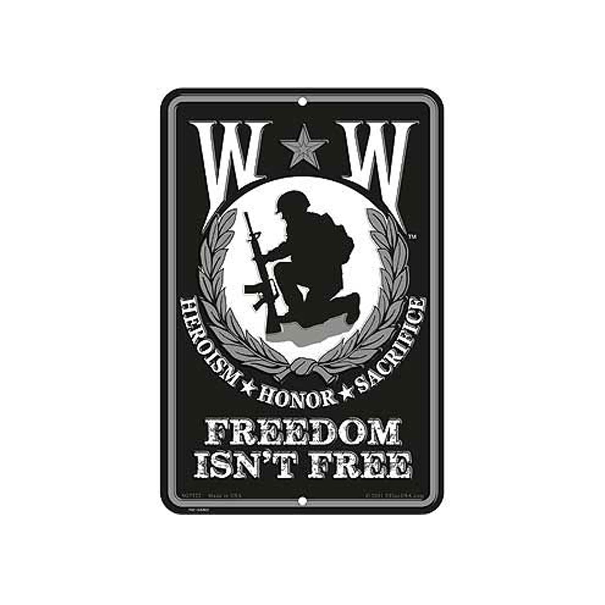 8&#39;&#39;x12&#39;&#39; Wounded Warrior Aluminum Sign / Wall Decor / Wall Hanging, Wounded Warrior Sign, Wounded Veteran Sign for home, office, mancave