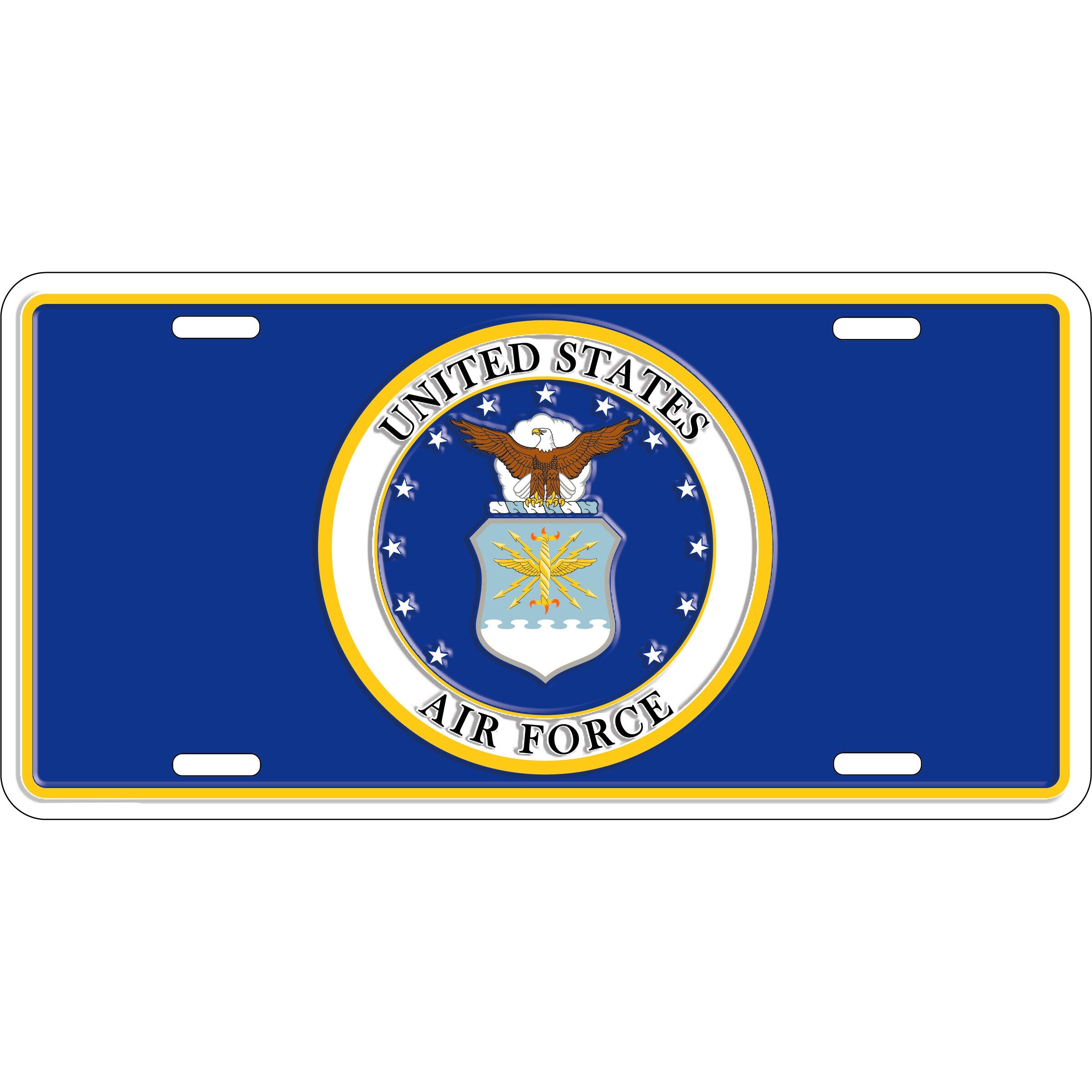 U.S. Air Force License Plate, 6&#39;&#39;x12&#39;&#39; U.S. Air Force License Plate, US Air Force New Logo License Plate, U.S. Air Force Wings License Plate