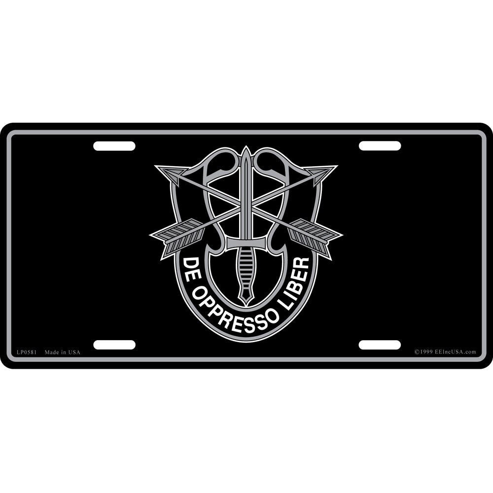 U.S. Army Special Forces License Plate, 6&#39;&#39;x12&#39;&#39; US Army De Oppresso Liber License Plate, Aluminum US Army Special Forces License Plate