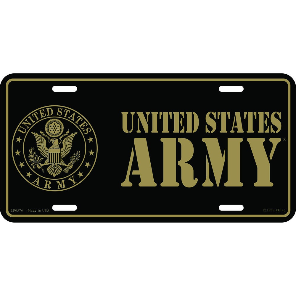 U.S. Army Seal License Plate, 6&#39;&#39;x12&#39;&#39; U.S. Army License Plate, US Army Old Logo License Plate, United States Army License Plate, Army plate