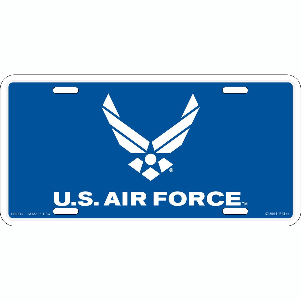 U.S. Air Force License Plate, 6&#39;&#39;x12&#39;&#39; U.S. Air Force License Plate, US Air Force New Logo License Plate, U.S. Air Force Wings License Plate