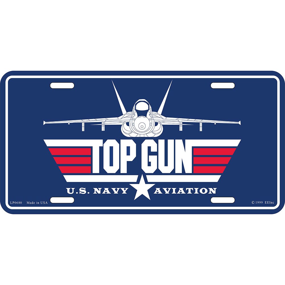 U.S. Navy Aviation TOP GUN License Plate, 6&#39;&#39;x12&#39;&#39; U.S. Navy Aviation License Plate, United States Navy Top Gun License Plate, Top Gun Plate