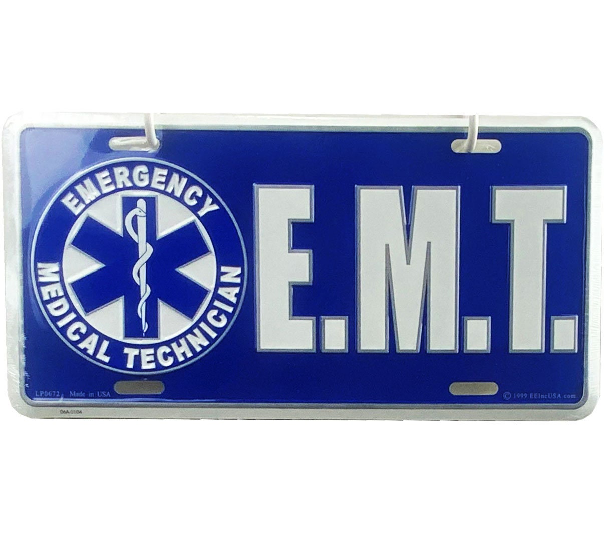 Emergency Medical Technician - EMT License Plate, 12&#39;&#39;x6&#39;&#39; Aluminum EMT License Plate, EMT License Plate, Medical, Technician, Paramedic