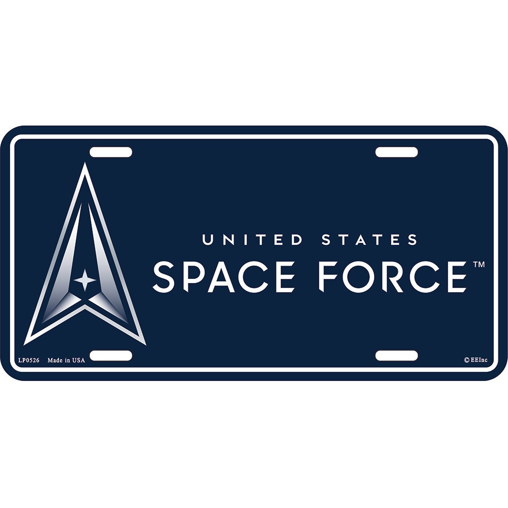 U.S. Space Force License Plate, 12&#39;&#39;x6&#39;&#39; Aluminum USSF License Plate, Space Force License Plate, US Air Force, US Space Force, License Plate