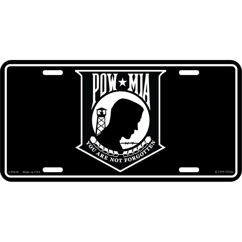 POW * MIA License Plate, 12&#39;&#39;x6&#39;&#39; Aluminum Pow Mia License Plate, Prisoner of War - Missing in Action License Plate, Pow Mia License Plate