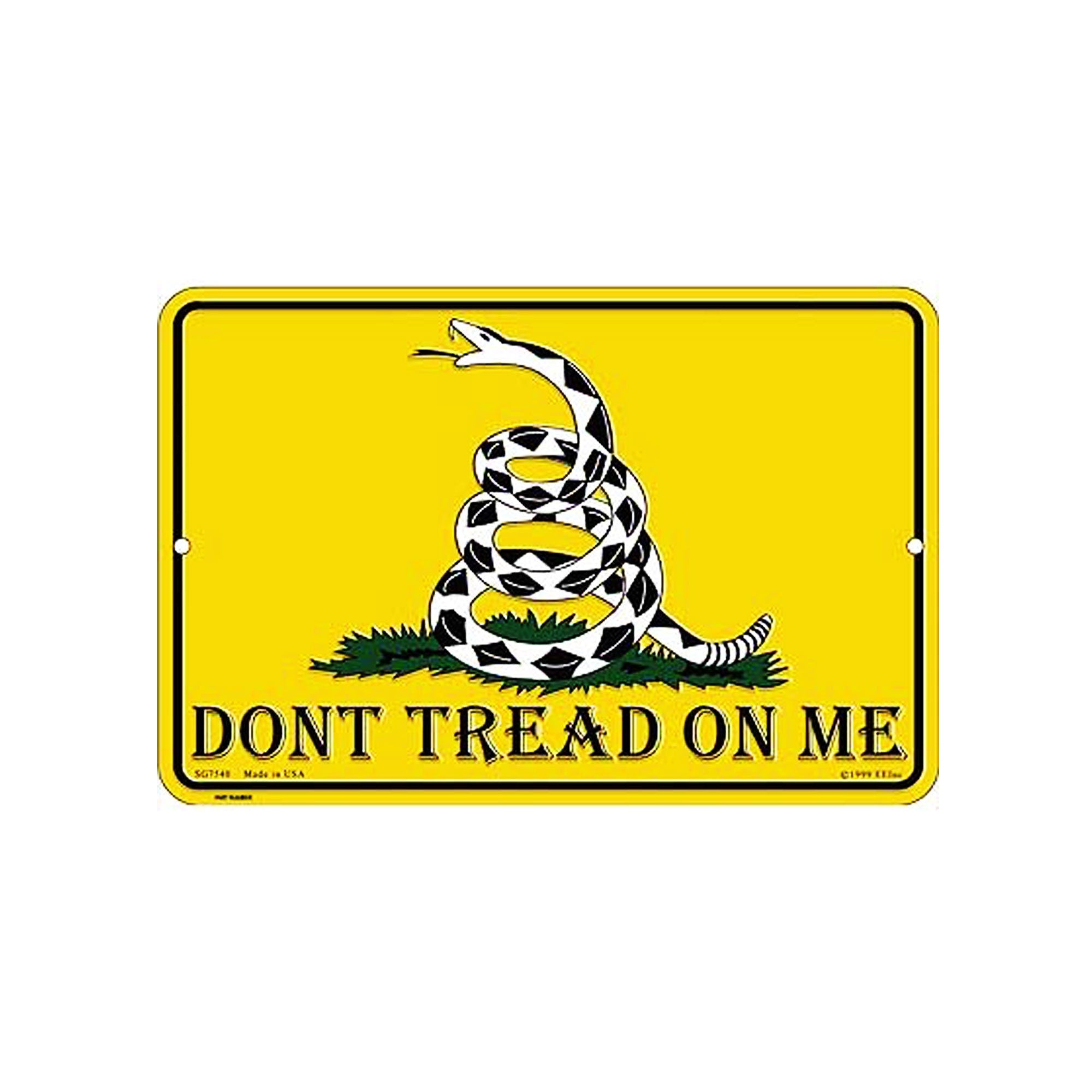 8&#39;&#39;x12&#39;&#39; Gadsden Flag Aluminum Sign / Wall Decor / Wall Hanging, Don&#39;t Tread on Me Sign, Rattlesnake, Gadsden Flag Sign for home, office