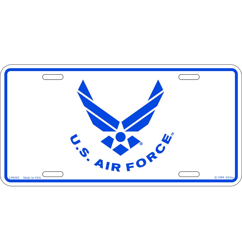 U.S. Air Force License Plate, 6&#39;&#39;x12&#39;&#39; U.S. Air Force License Plate, US Air Force New Logo License Plate, U.S. Air Force Wings License Plate