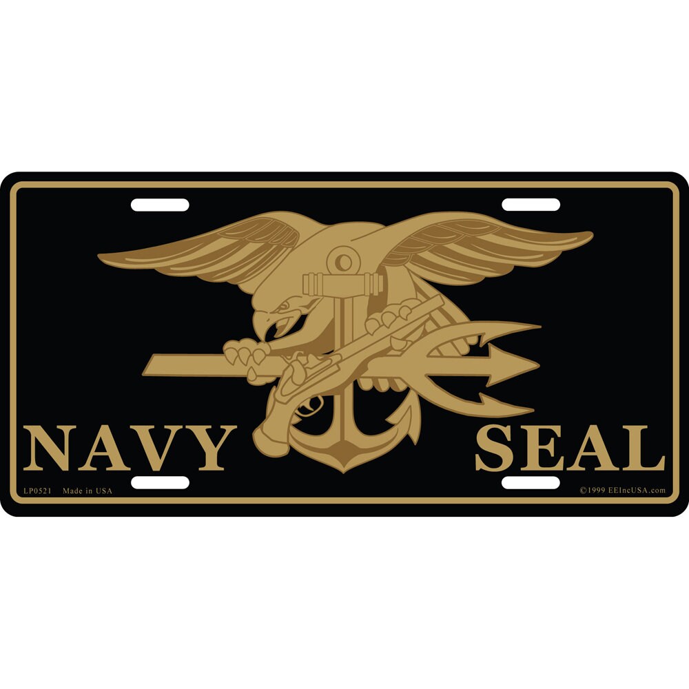 U.S. Navy Seal Team License Plate, 6&#39;&#39;x12&#39;&#39; U.S. Navy Seal License Plate, United States Navy Seal License Plate, US Navy Seal License Plates