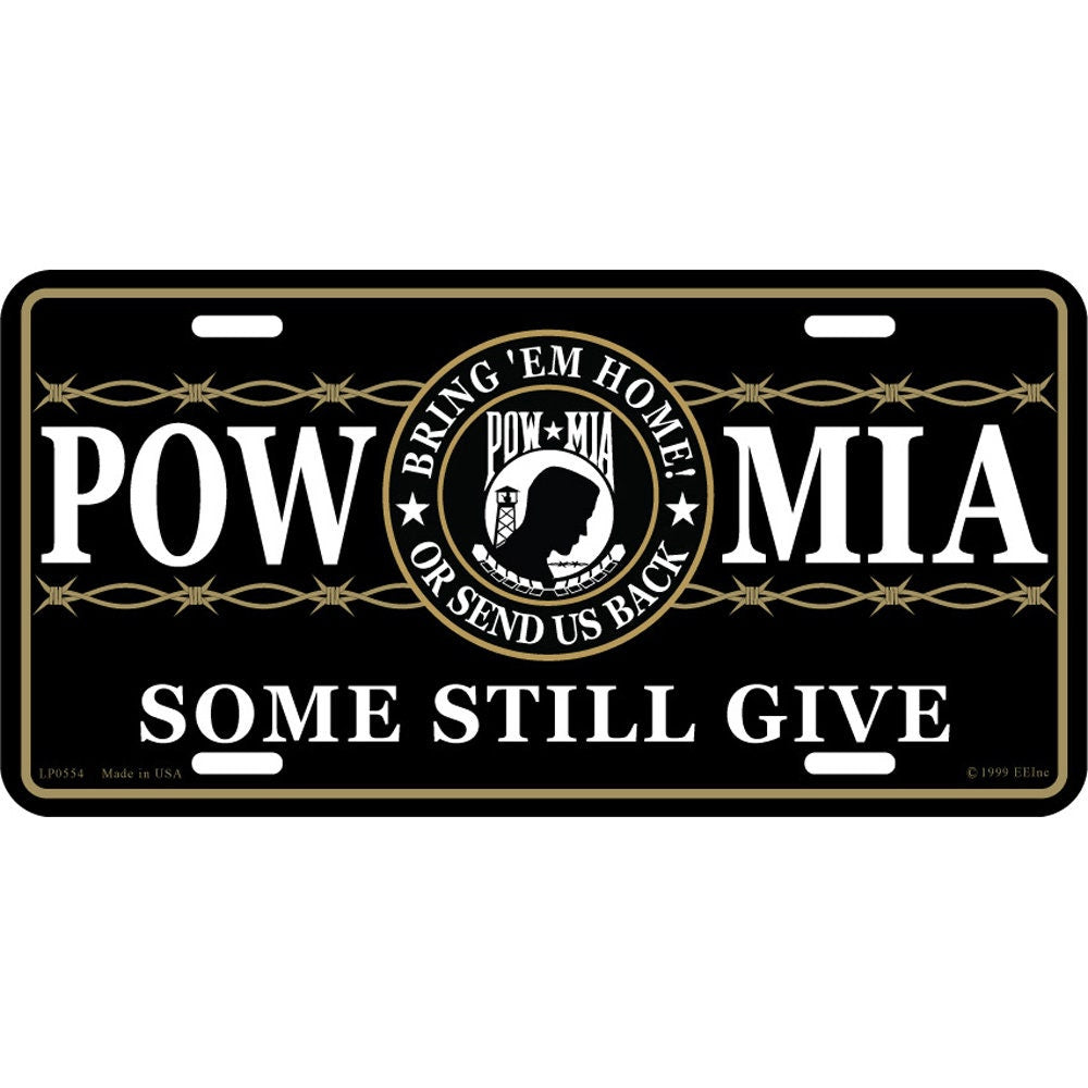 POW * MIA License Plate, 12&#39;&#39;x6&#39;&#39; Aluminum Pow Mia License Plate, Prisoner of War - Missing in Action License Plate, Pow Mia License Plate