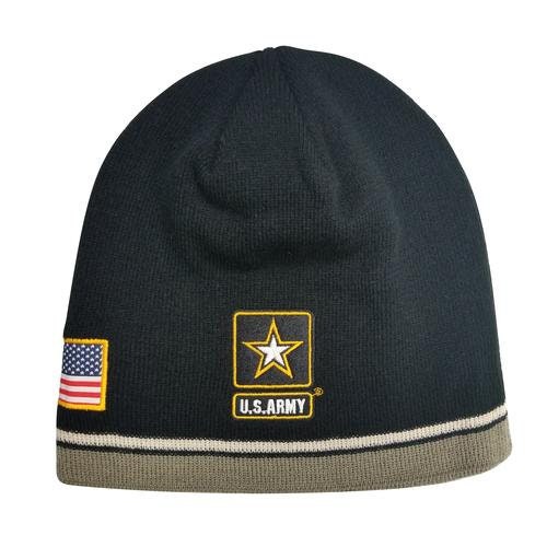 Officially Licensed US Army Beanies, Embroidered US Army Beanies, Black US Army Beanie, One Size Fits All Army Beanie, Winter Hats/Beanies