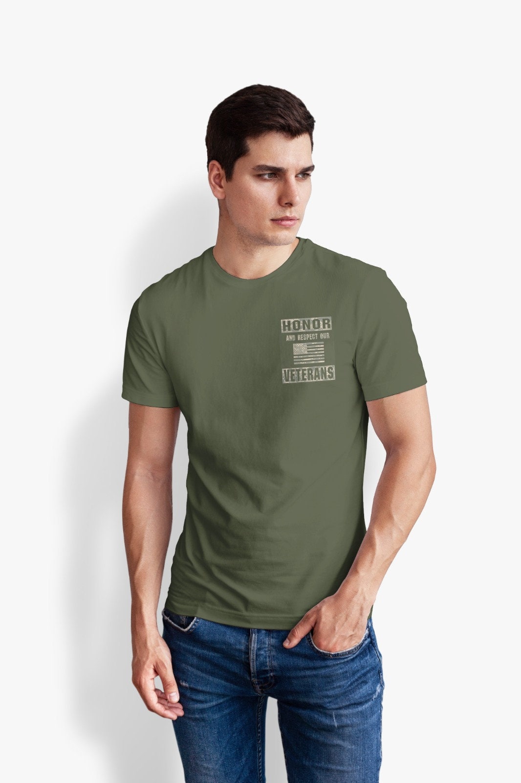 Honor and Respect Our Veterans T-Shirt, U.S. Military Veteran T-Shirt, Patriotic Veteran T-Shirt, US Flag Military T-Shirt, Veteran T-shirt