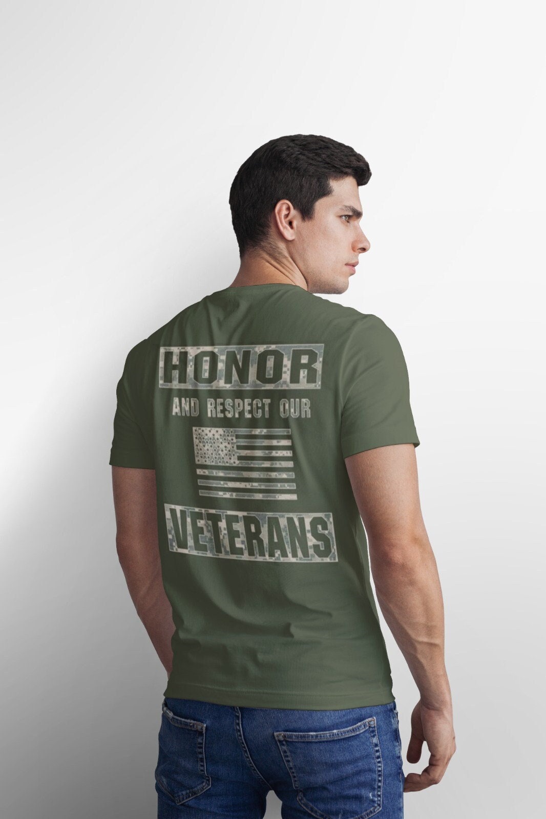 Honor and Respect Our Veterans T-Shirt, U.S. Military Veteran T-Shirt, Patriotic Veteran T-Shirt, US Flag Military T-Shirt, Veteran T-shirt